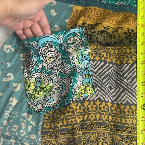 Anthropologie Tiny Boho Scarf Patchwork Womens Sleeveless Dress Size XSmall - Picture 11 of 13